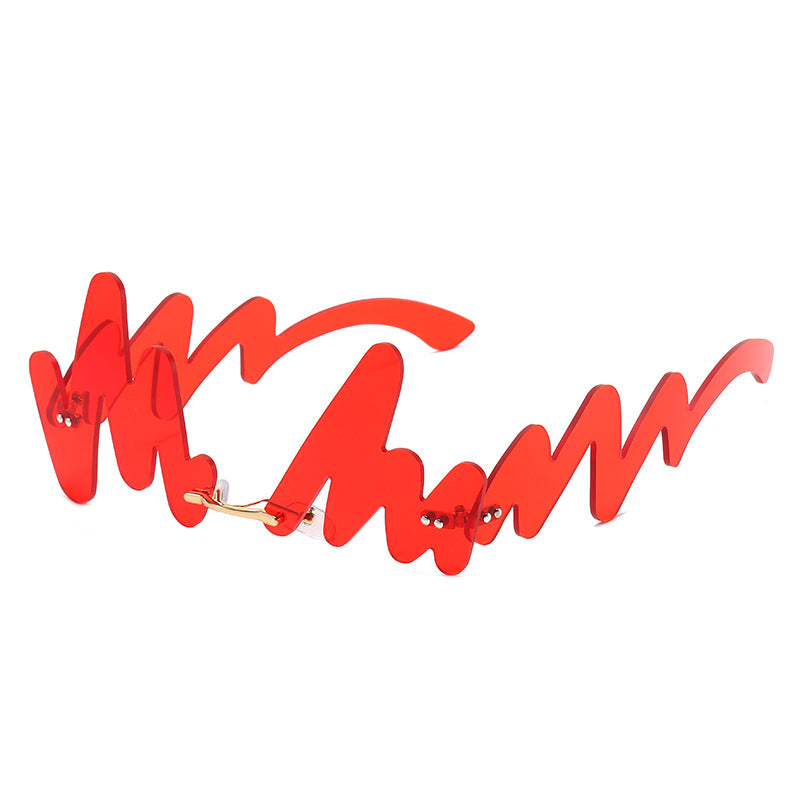 Wholesale N-shaped Wave Irregular Sunglasses