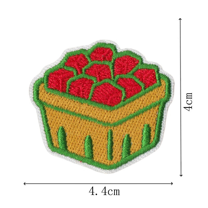 Wholesale 9Pc Watermelon Embroidery Patches Iron On No Sew Appliques Summer Fruit Theme DIY Decorative For Clothes Bags
