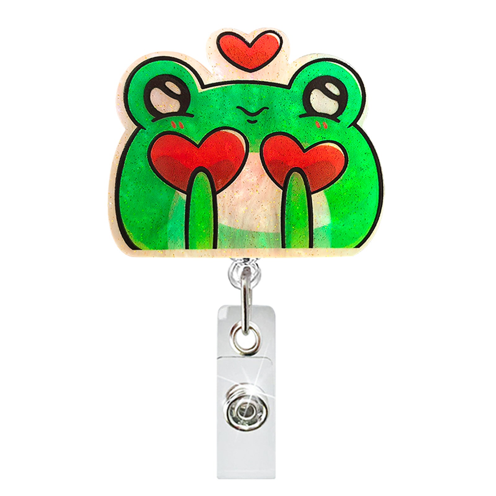 Wholesale acrylic frog retractable rotating easy pull buckle