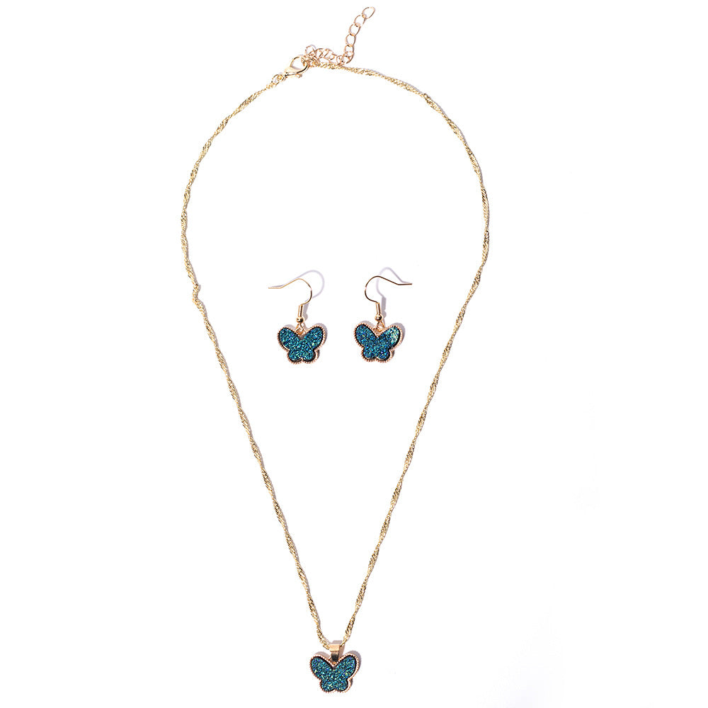 Wholesale 2pcs/pack European and American Fashion Butterfly Set Jewelry