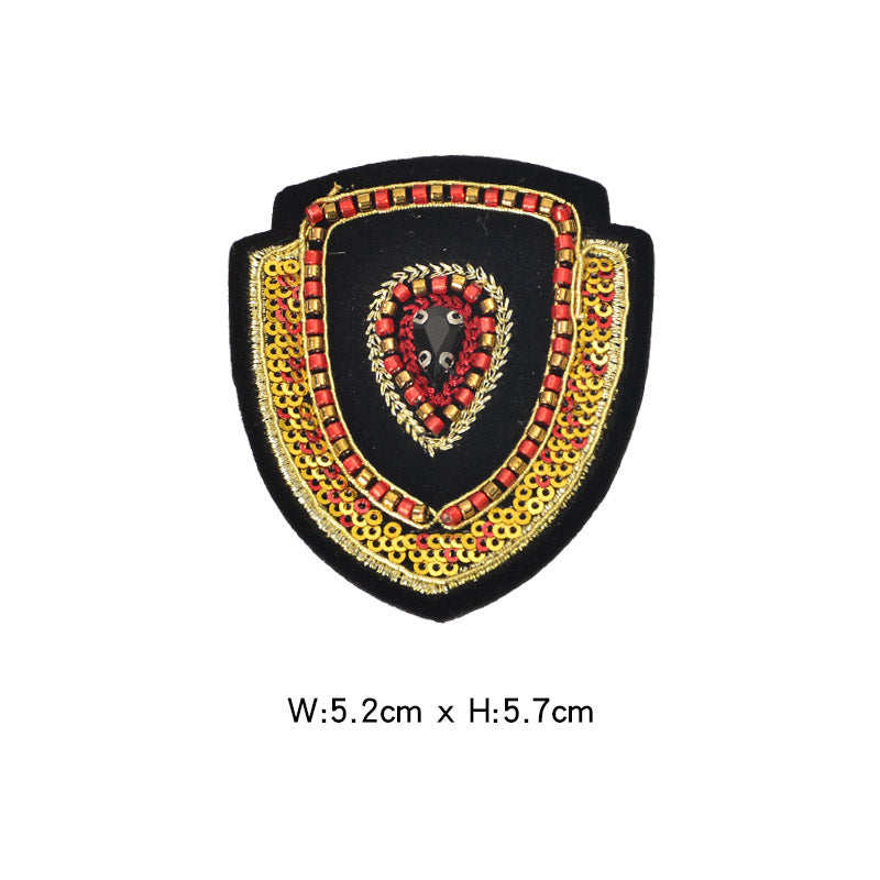Wholesale Decorative Sequin Embroidered Letter B Patch Royal Blue Felt Base For Towels Clothing DIY Accessory