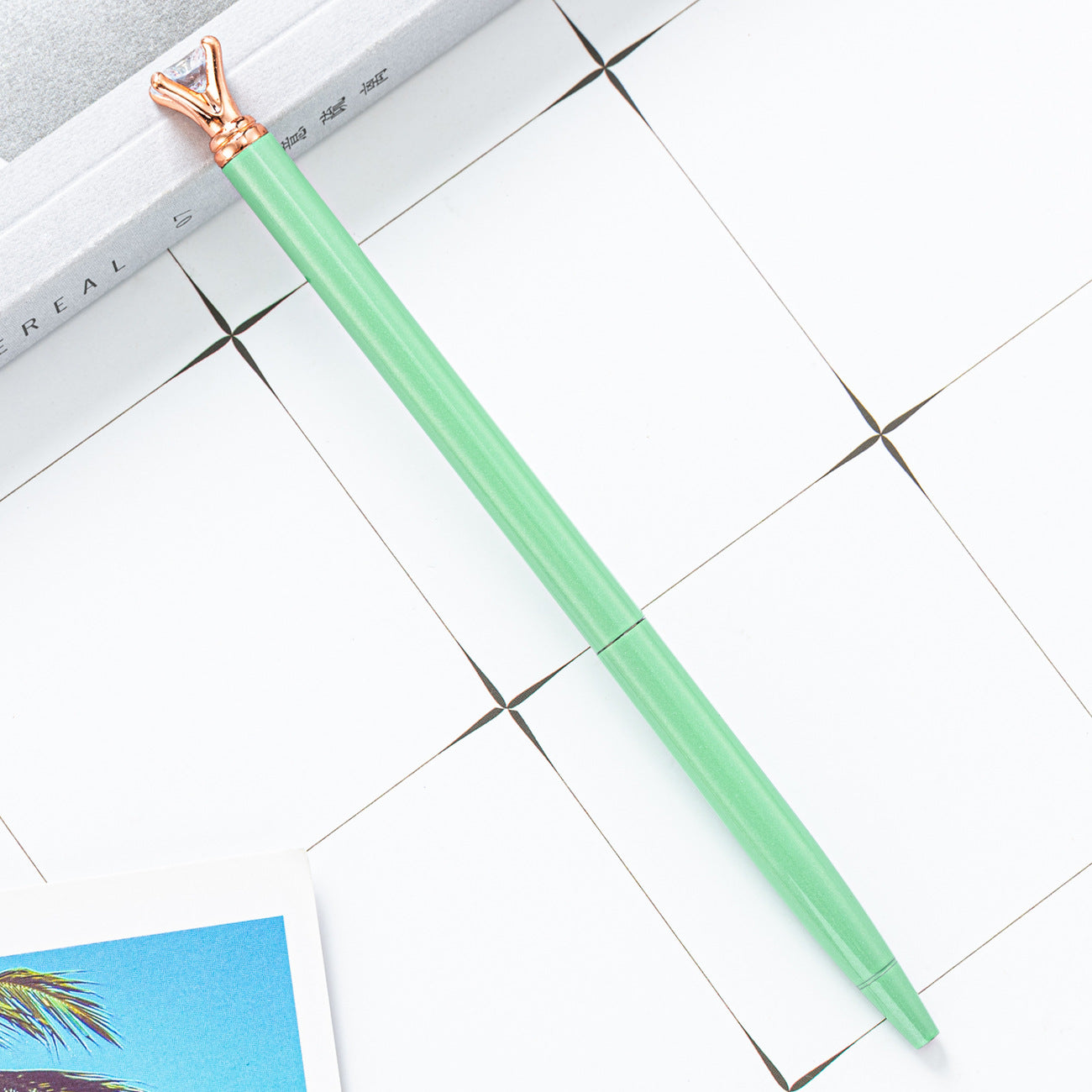 Hoelsale Pens Gradient Small Diamond Ballpoint Pen Metal Pen