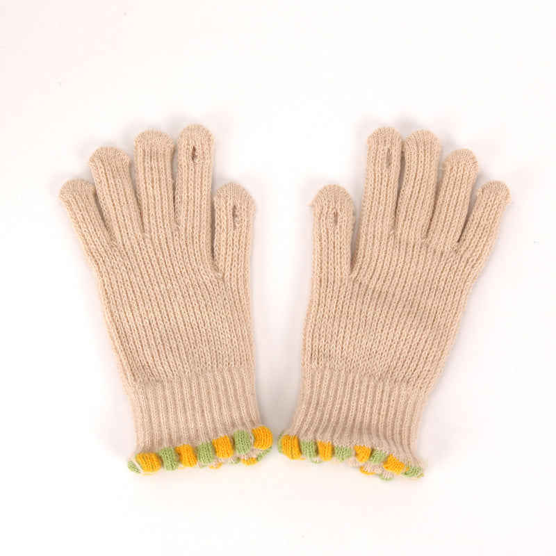 Wholesale Winter Touch Screen Warm Wool Knitted Gloves