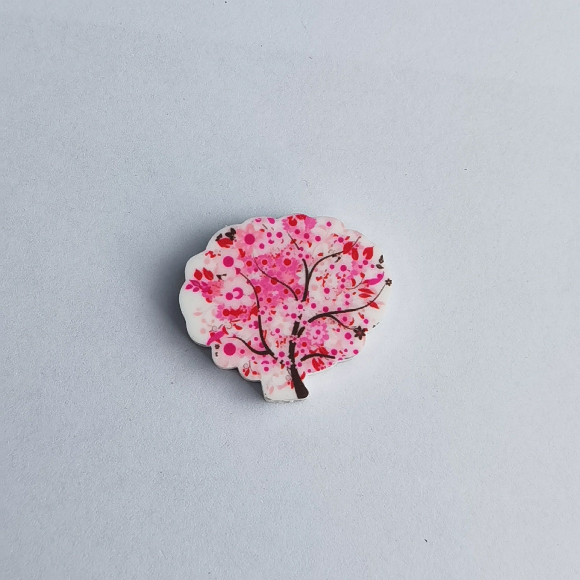Wholesale 30pcs Colorful and diverse tree shaped flower printing Focal Beads