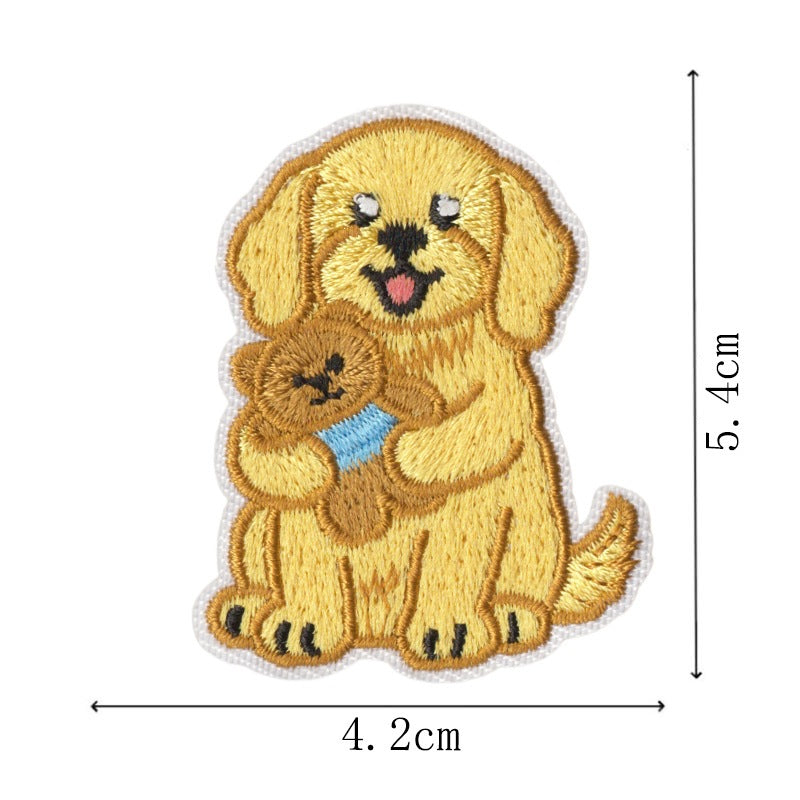 Wholesale Cute Dog Embroidery Patch Set 9Pcs Iron On DIY Backpack Jeans Decorative Applique For Gift And Resale