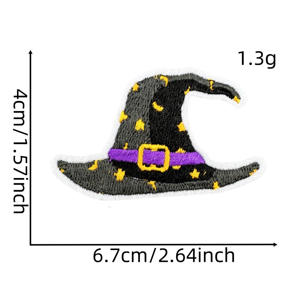 Wholesale Polyester Iron On Embroidered Patches  Pumpkin Ghost Black Series Home Decor Accent