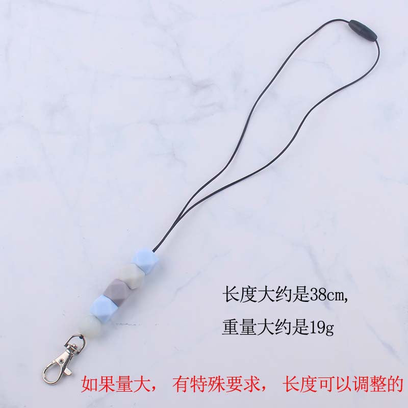 Wholesale Food Grade Silicone Bead Necklace Keychain