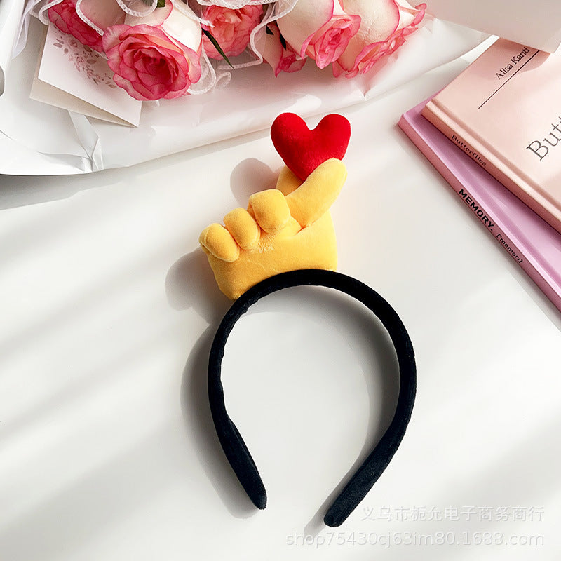 Wholesale Valentine's Day Love Fabric Hair Hoops