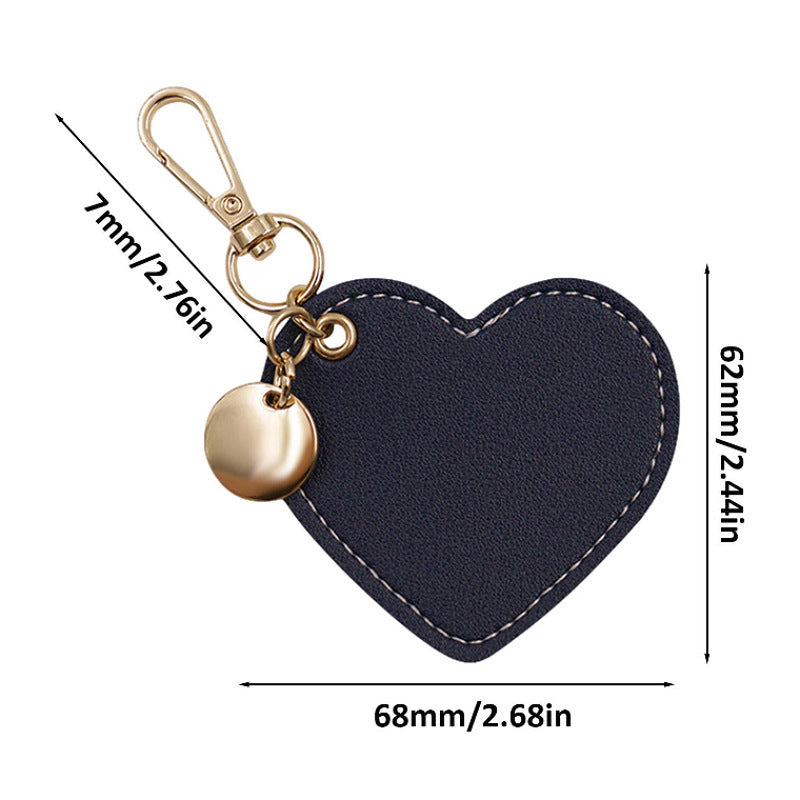 Wholesale Small fresh leather heart-shaped keychain
