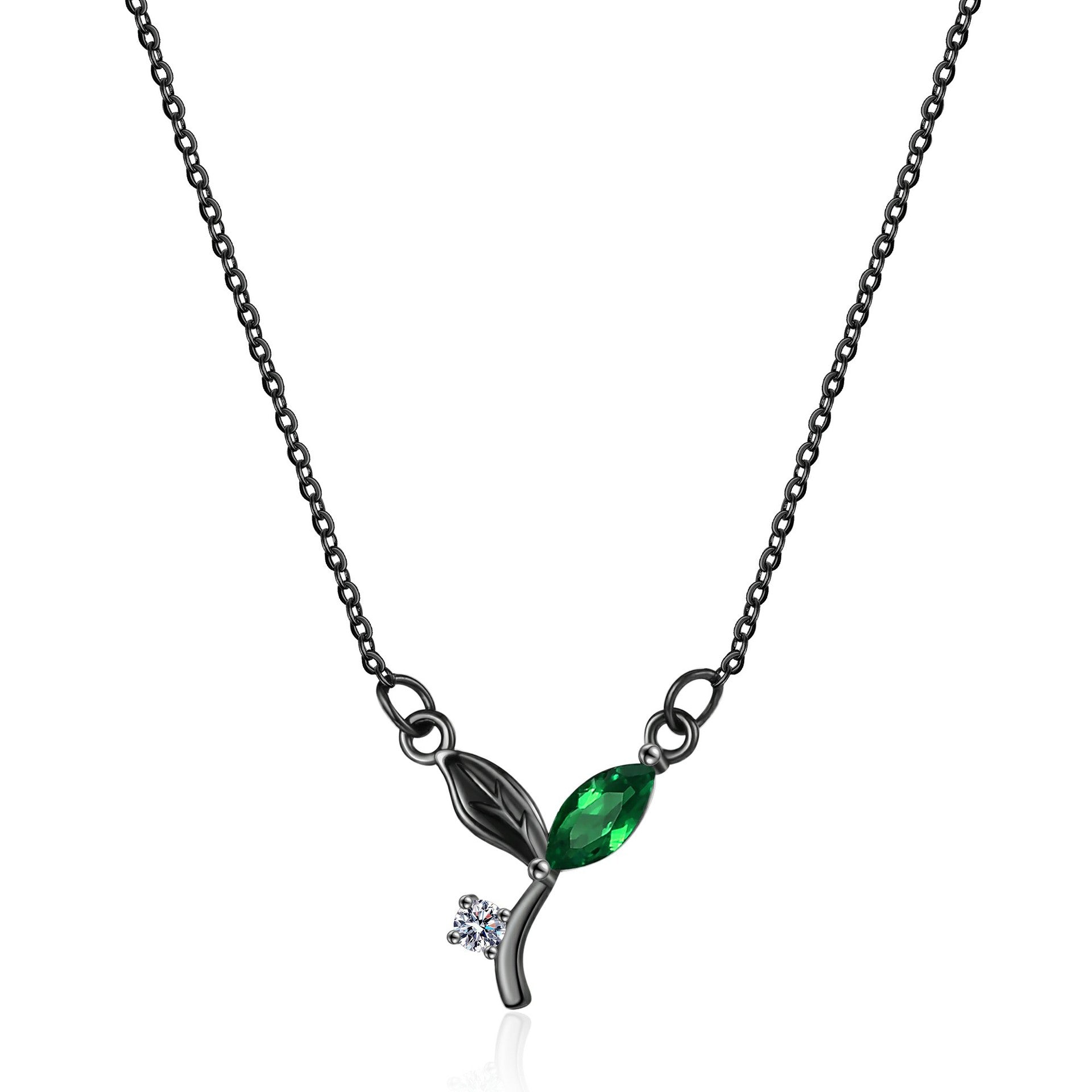 Wholesale Sprout Ring Couple Copper Necklaces