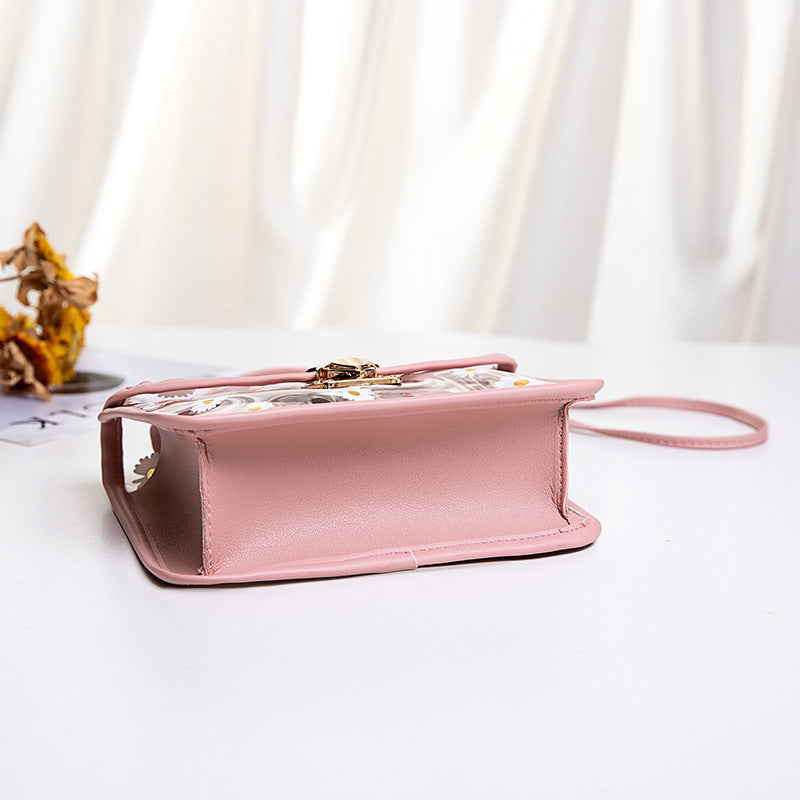 Wholesale PVC Transparent Small Daisy Mother Bag Single Shoulder Bag