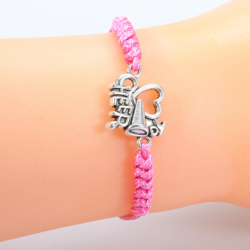Wholesale Cheerleading Sports Cheer Wax Thread Textile Bracelet