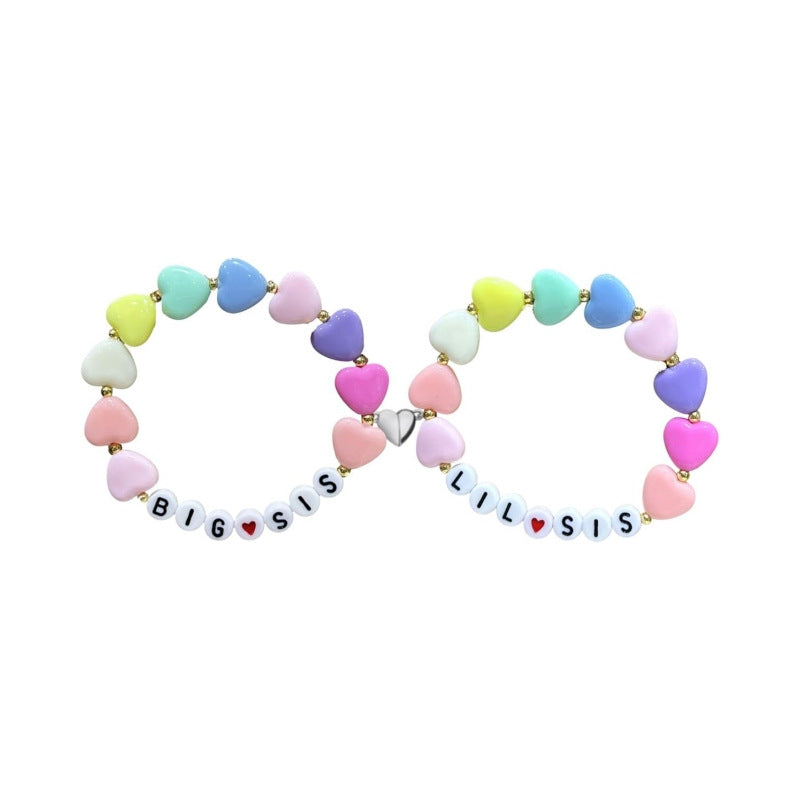 Wholesale Rainbow letter colored sliced soft ceramic bracelet