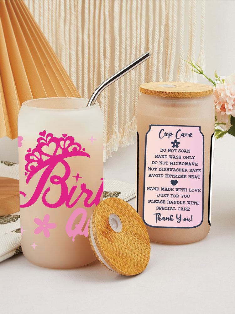 Wholesale Pink Girl Birthday Series 16oz Cup UV DTF Wraps