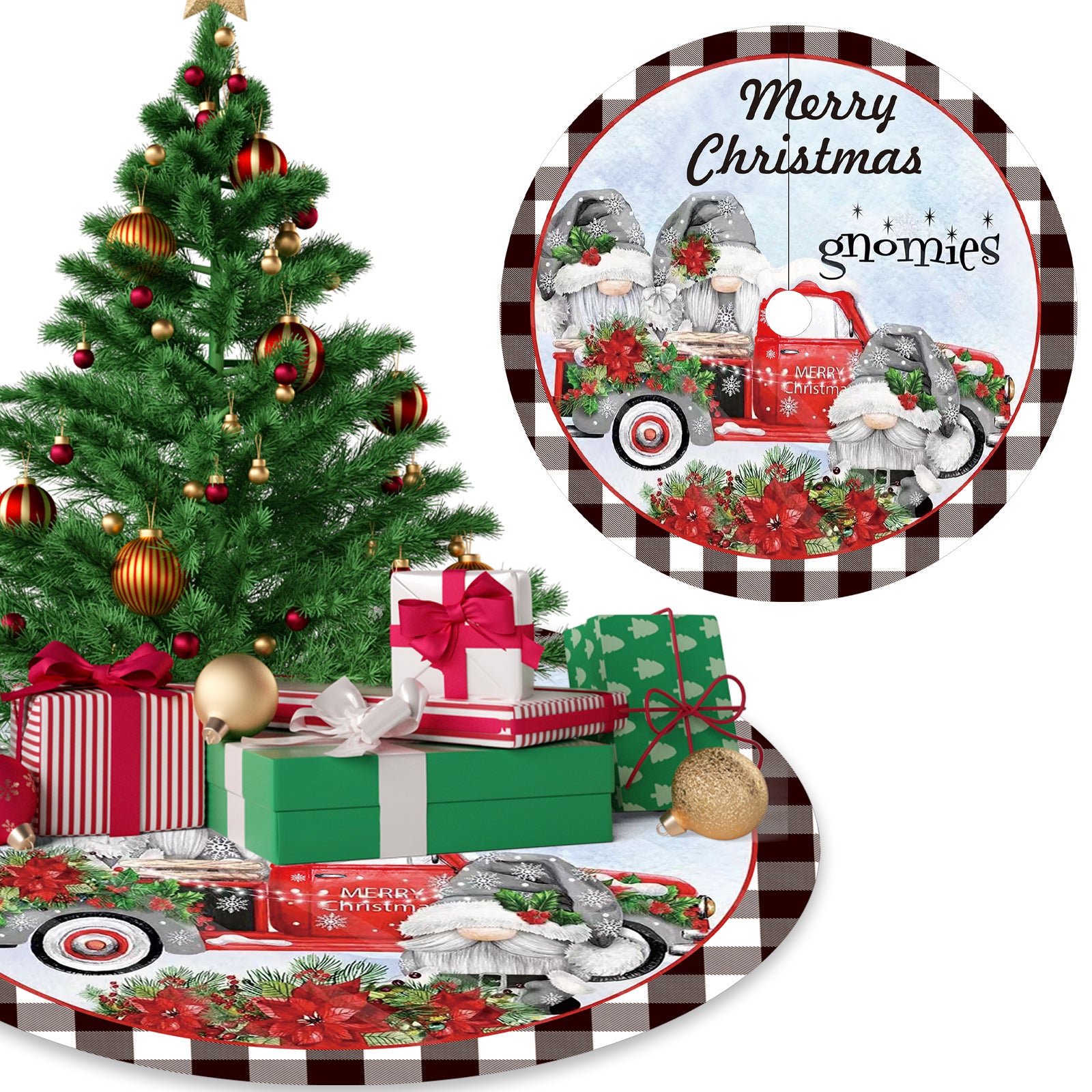 Wholesale 120CM Christmas Tree Skirt Forester Tree Bottom Dress