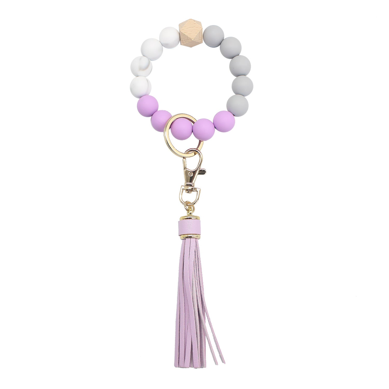 Wholesale Tassel Wood Beads Silicone Beads Wrist Keychain