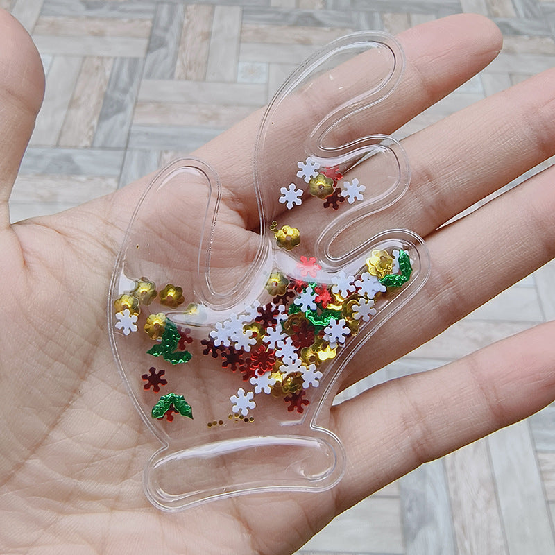 Wholesale Christmas PVC Deer Horn Hair Clip DIY Accessories