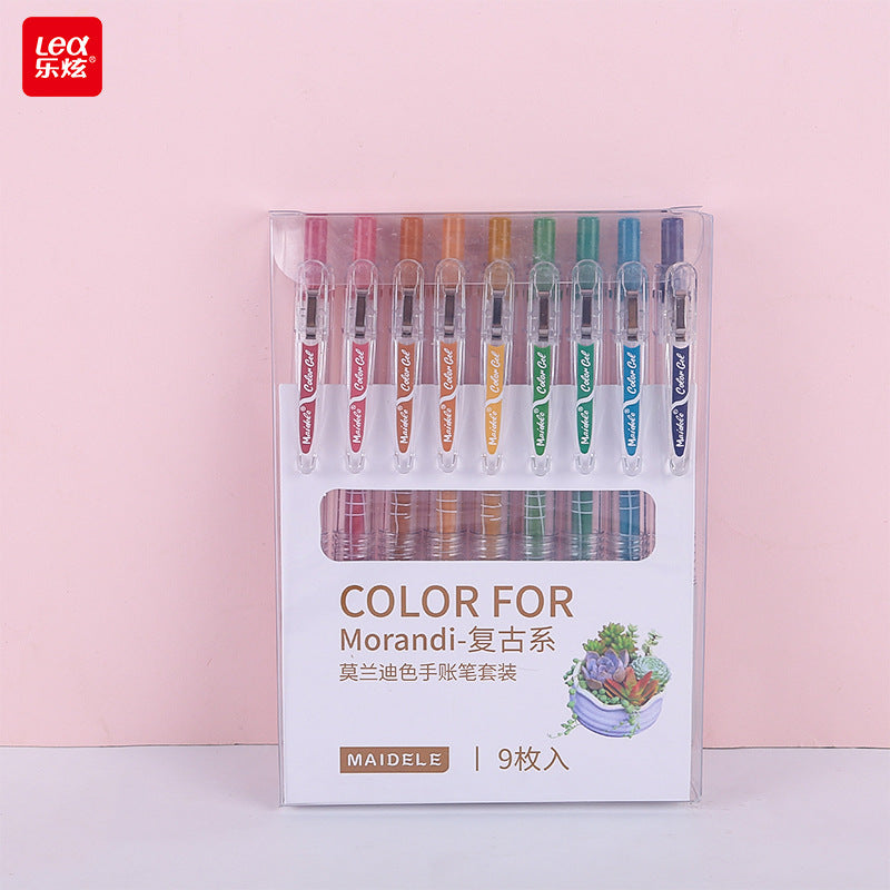 Wholesale 9pcs Lexuan Morandi Notebook Pen