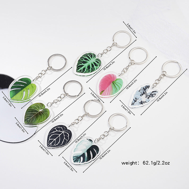 Wholesale Creative Leaf Acrylic Keychain