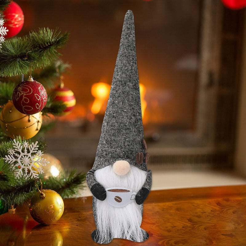 Wholesale Christmas Doll Knitted Pointed Hat Sitting Decoration