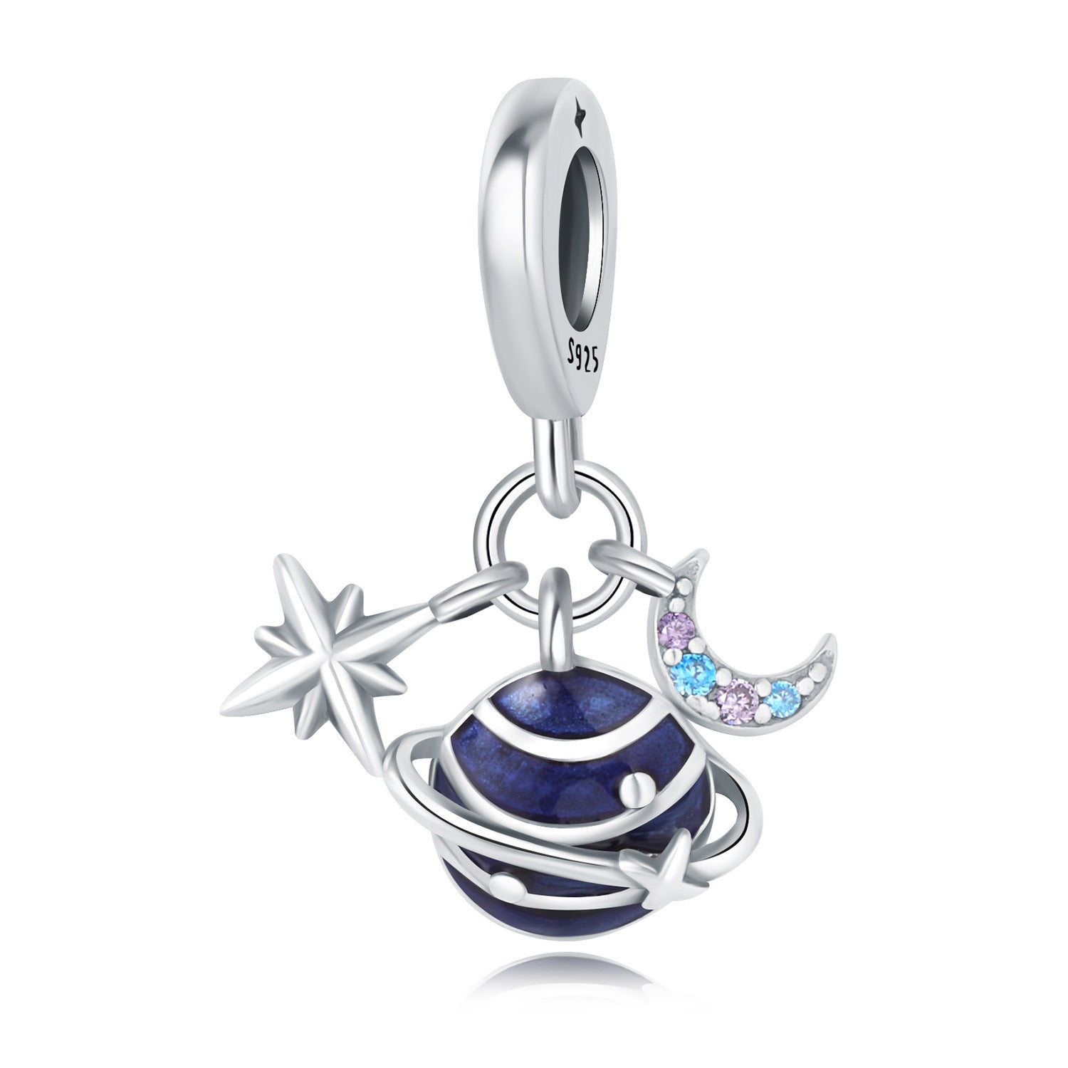 Wholesale Diverse Stars Moon Sun Pure Silver Charms