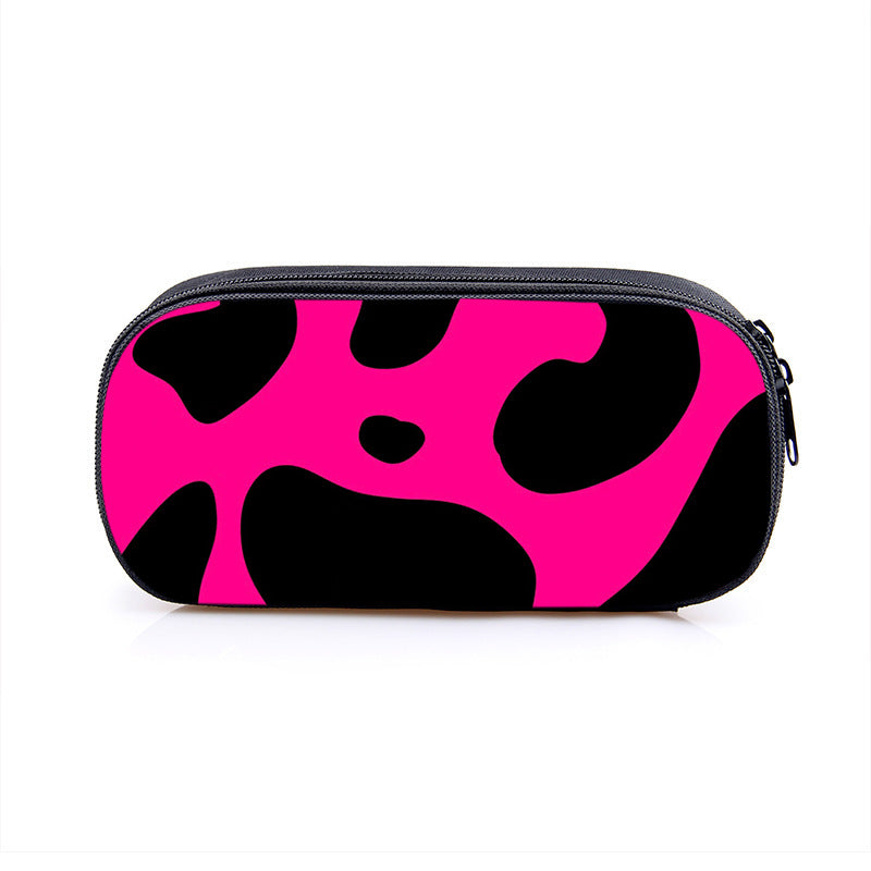 Wholesale Cow Pattern Series Simple Polyester Pencil Case
