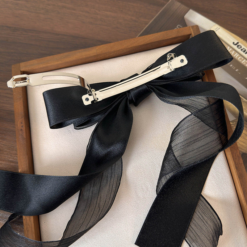 Wholesale Mesh Chiffon Bow Spring Clip