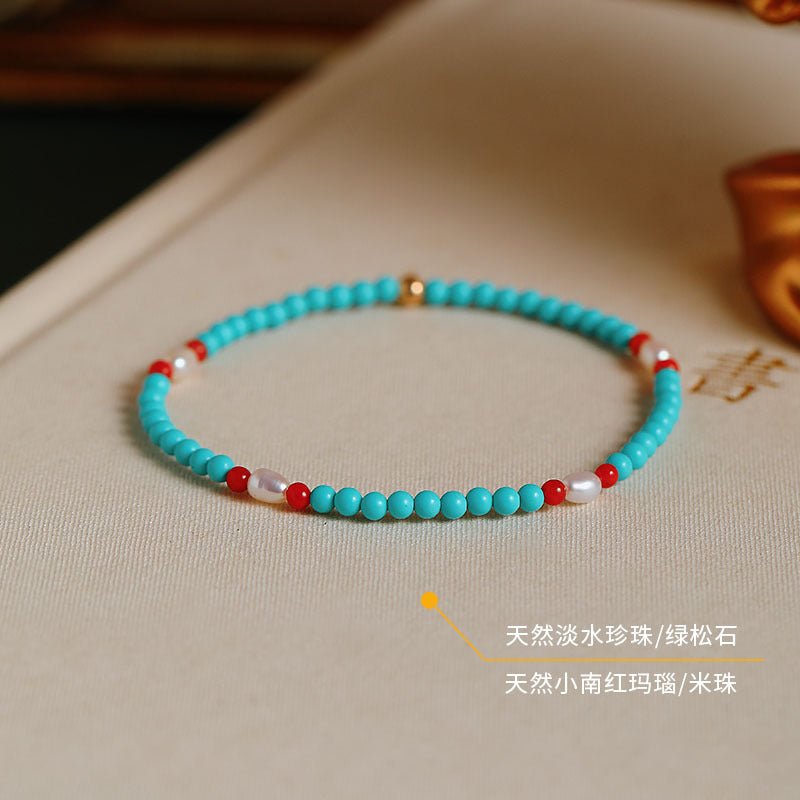 Wholesale Freshwater Pearl Turquoise Bracelet