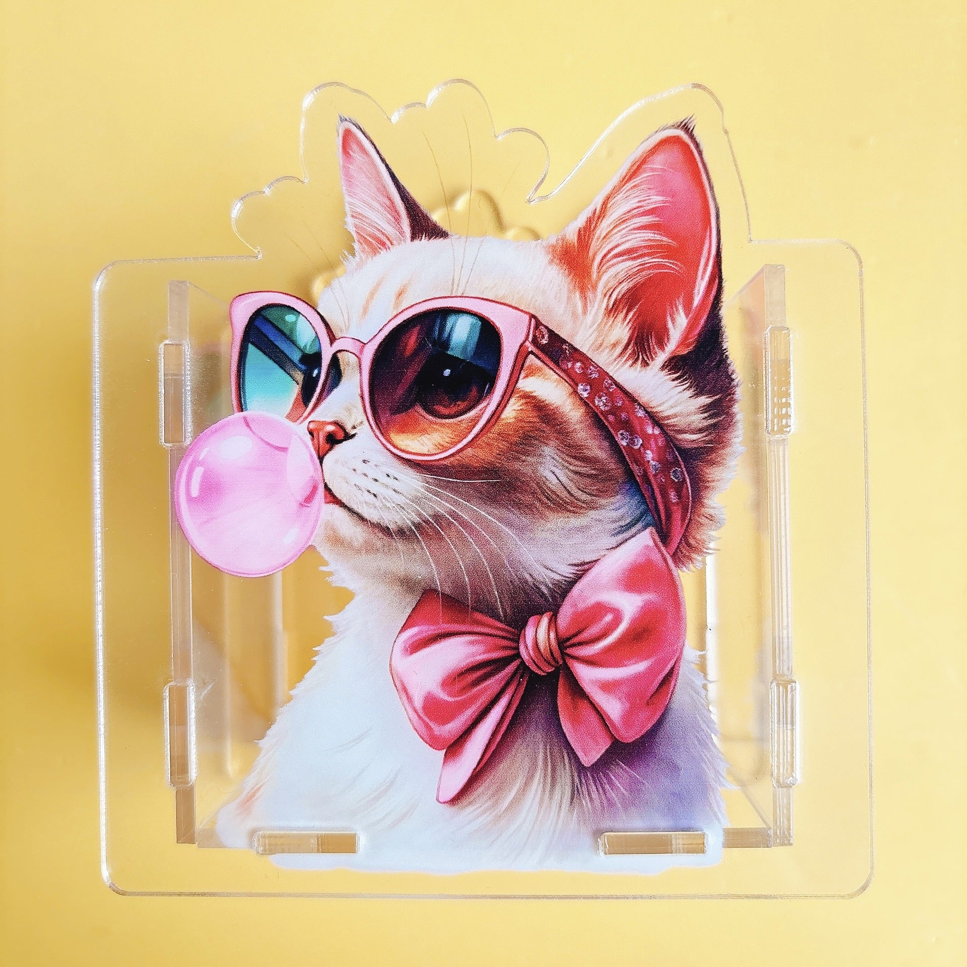 Wholesale Cute cat dog and cow animal acrylic pen holder OLY Exclusive