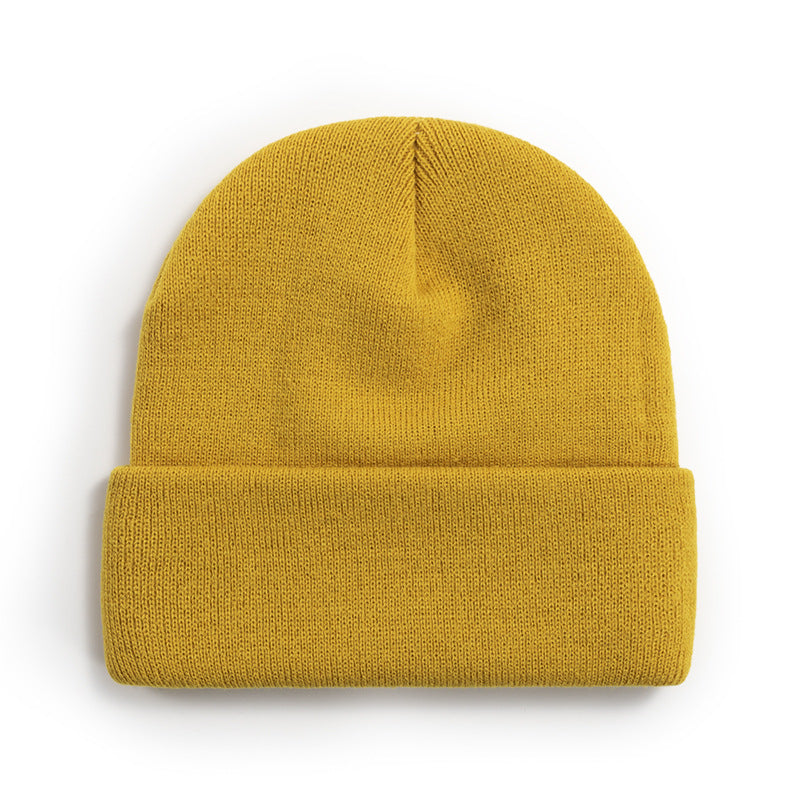 Wholesale All-match Solid Color Wool Knitted Hat