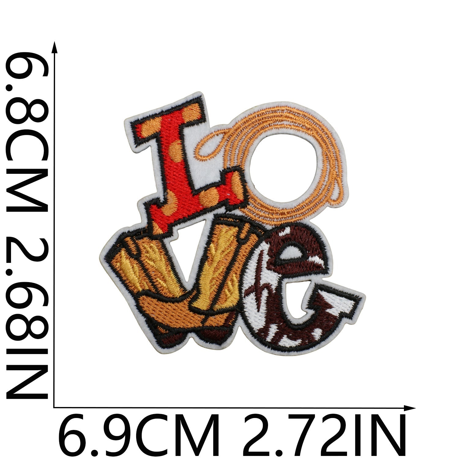 Wholesale Brown Western Embroidered Clothing Patches