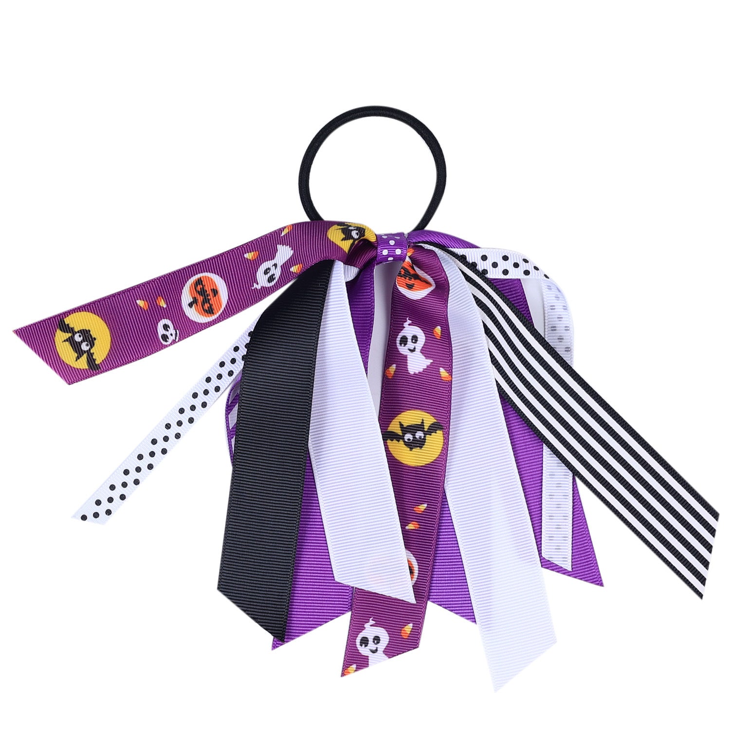 Wholesale Halloween Children's Ribbon Color Matching Pumpkin Pattern Kids Hair Scrunchies