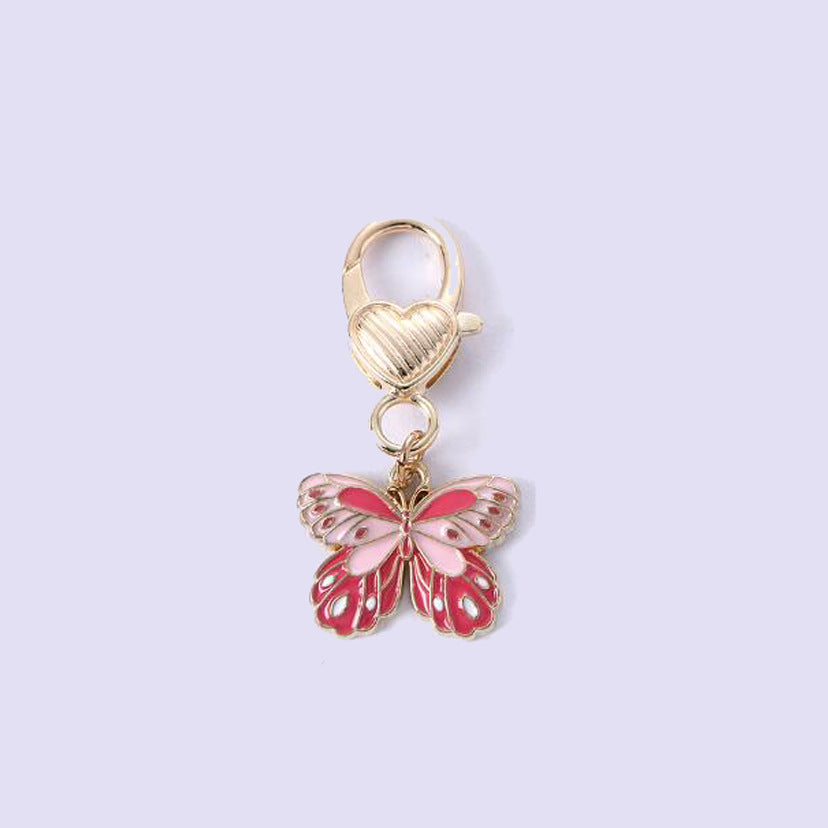Wholesale Cute Car Colorful Butterfly Metal Keychain