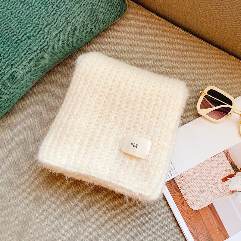 Wholesale Wool Knitted Warm Thickened Mohair Quilted Scarf