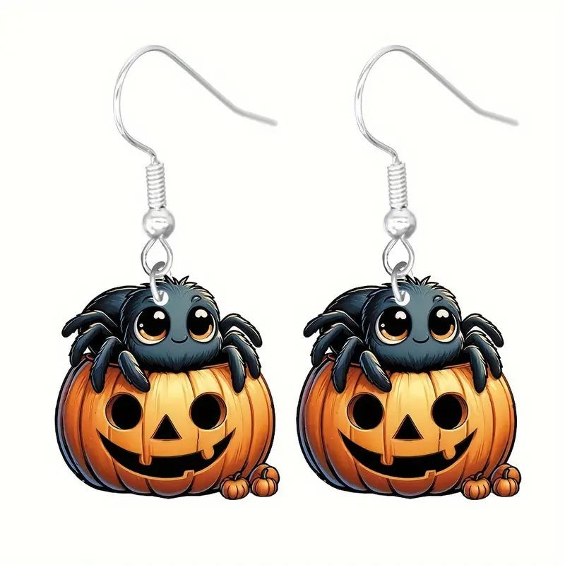 Wholesale Halloween Mummy Pumpkin Black Cat Devil Skeleton Earrings