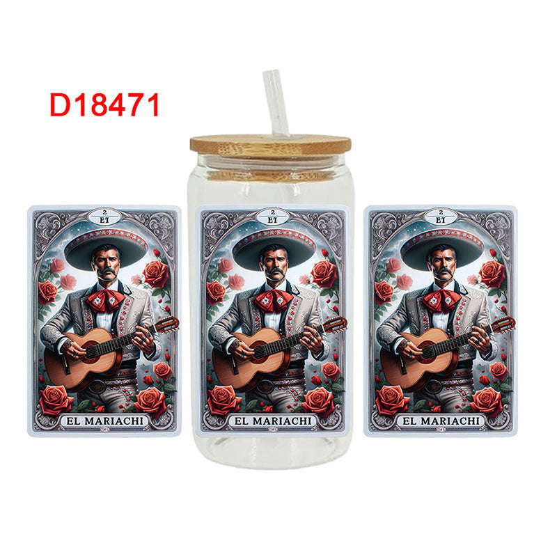 Wholesale Love Coffee Beverage Series  16oz Cup UV DTF Wraps