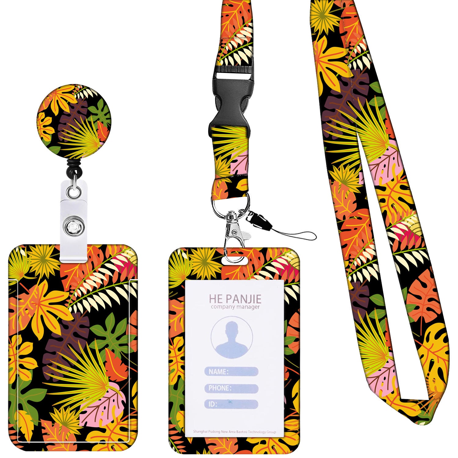 Wholesale Badge Reels ABS Printed Card Holder Retractable Keychain