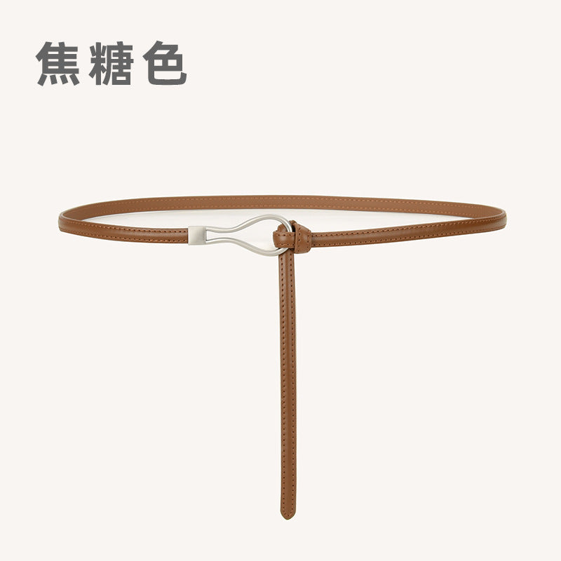 Wholesale Non-porous Genuine Leather Thin Versatile Belt