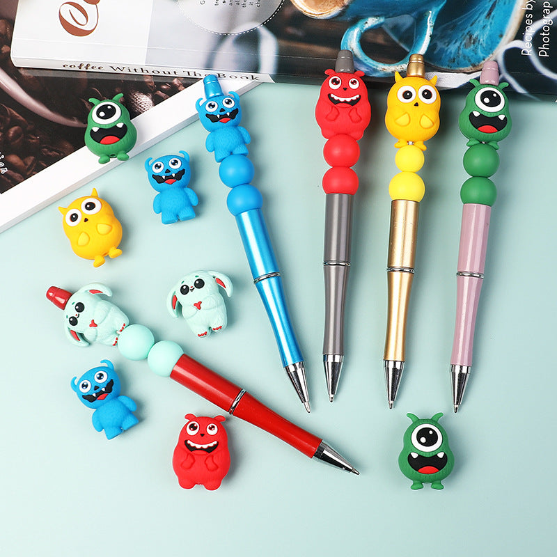 Wholesale 20pcs/pack Cute 3D silicone cartoon 3D Focal Beads