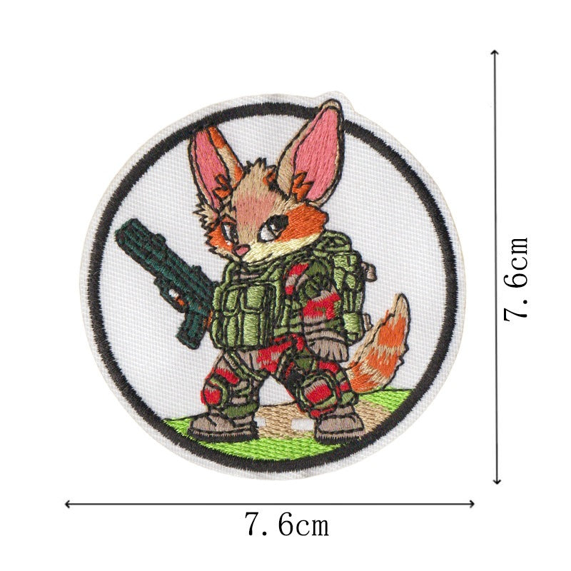 Wholesale Trendy Tactical Fox Embroidered Patches 16 Pieces Jungle Combat Iron On Appliques For Clothing Bags DIY Resale