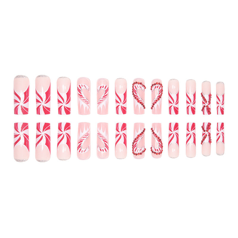 Wholesale Valentine's Day Wearable Nails Long Fake Nails Nail Patch Wearable Manicure Finished Products