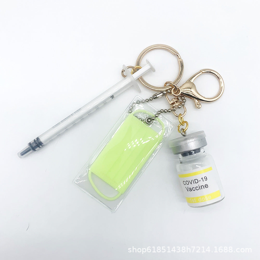 Wholesale Simulation Creative Medicine Bottle Vaccine Keychain