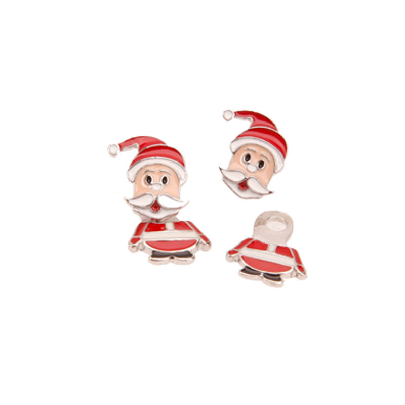 Wholesale Christmas Series Fashion Alloy Christmas Tree Old Man Bell Elk Candy Cane Earrings