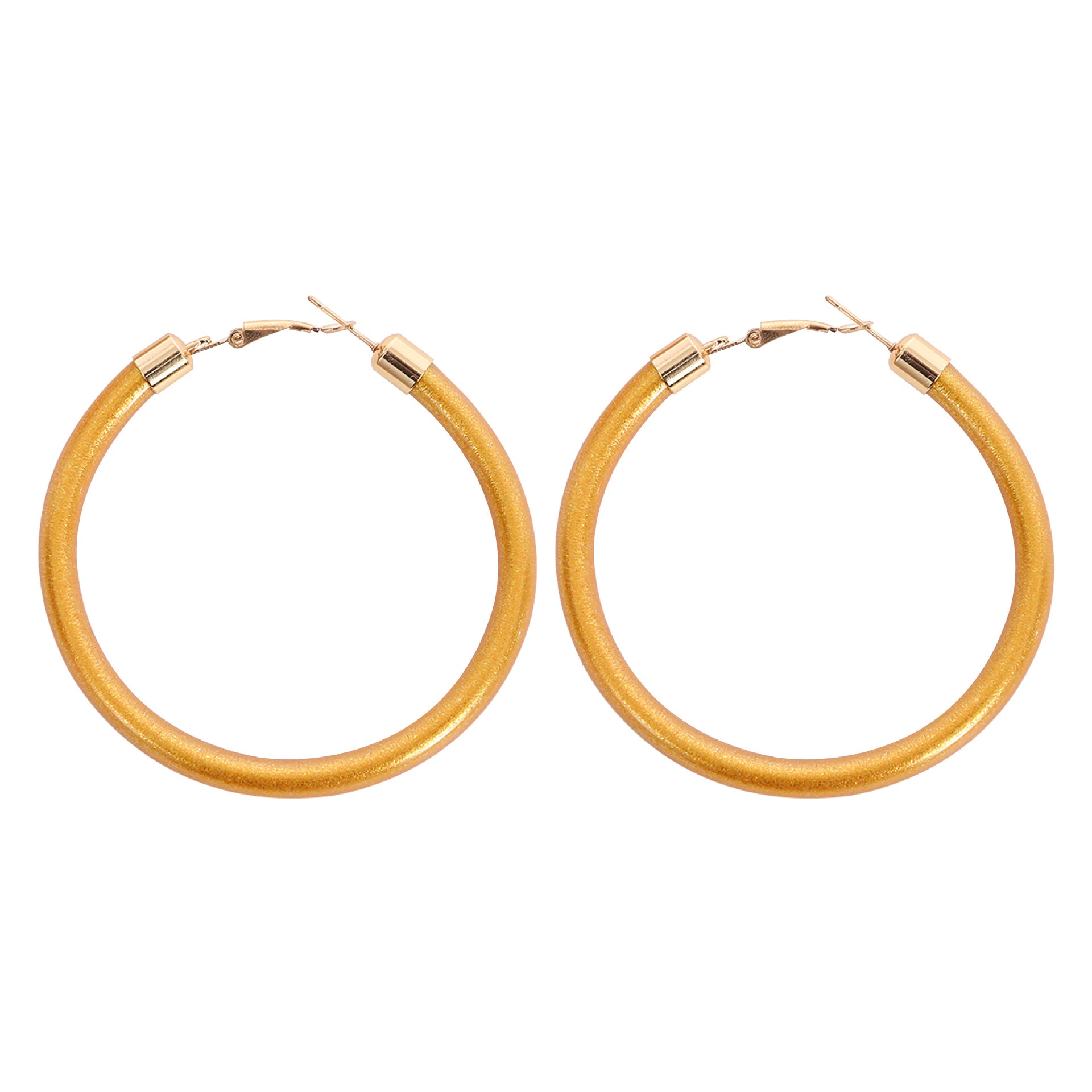 Wholesale Gold Dust Gold Silver Rose Gold Plastic Tube Earrings