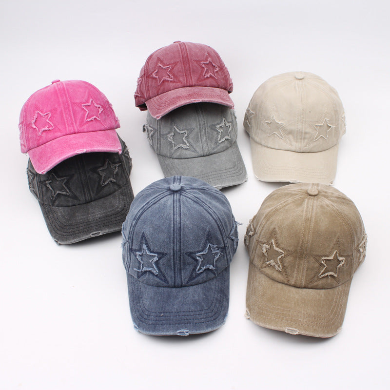 Wholesale Pentagram Embroidered Cotton Baseball Caps