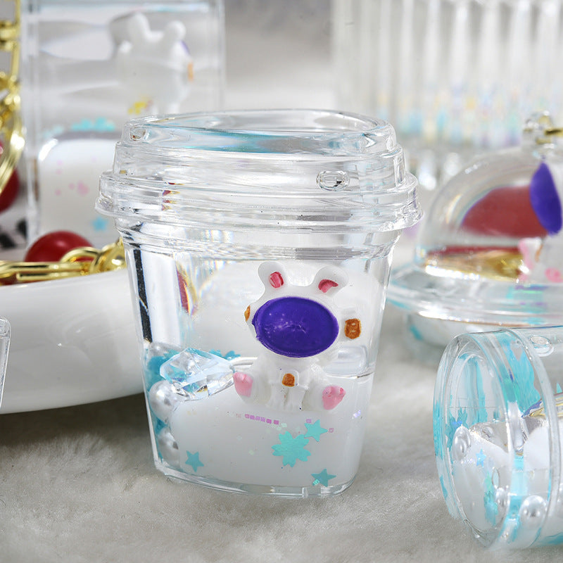 Spaceman de dibujos animados al por mayor en arenas acrílicas de pozos de aceite