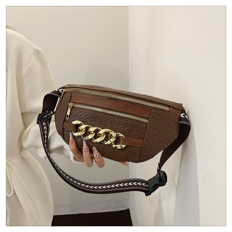 Wholesale PU Multi Compartment Casual Chest Bags