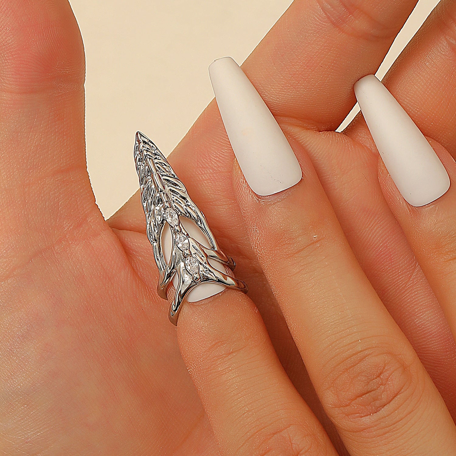 Wholesale Minimalist Nail Set Skeleton Ring