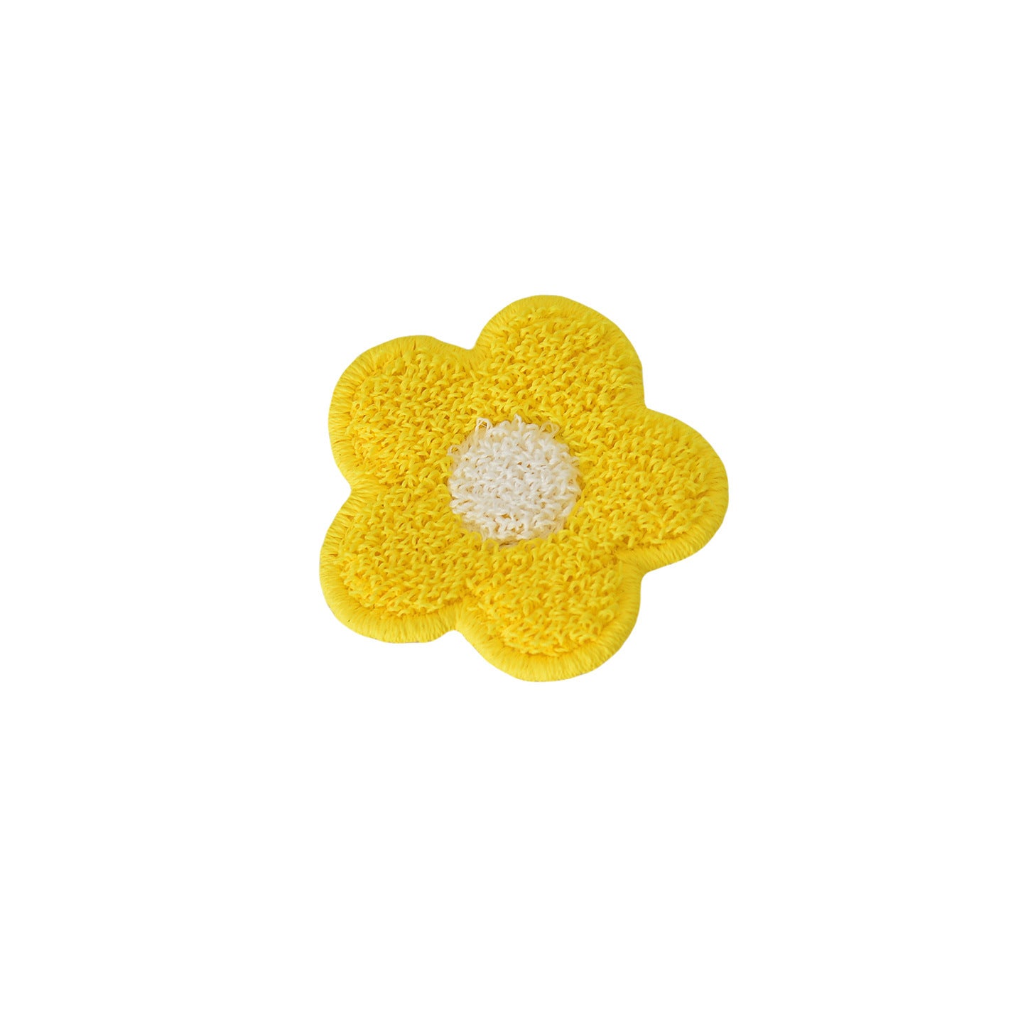 Wholesale Polyester Cartoon Purple Sunflower Embroidered Patches For Kids DIY Towel Bag Clothing Decoration