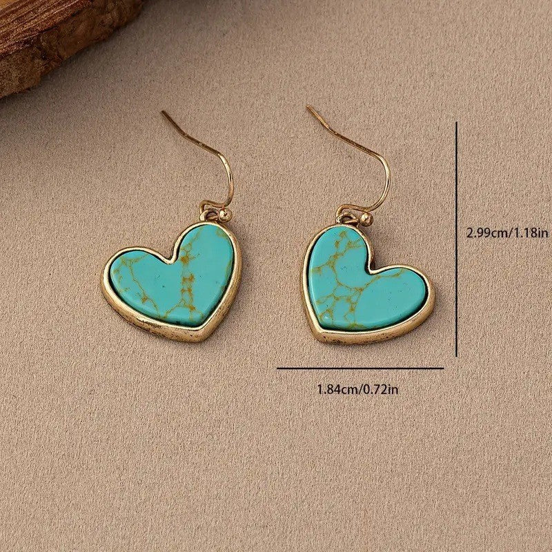 Wholesale  Retro Style Heart-Shaped Alloy Earrings